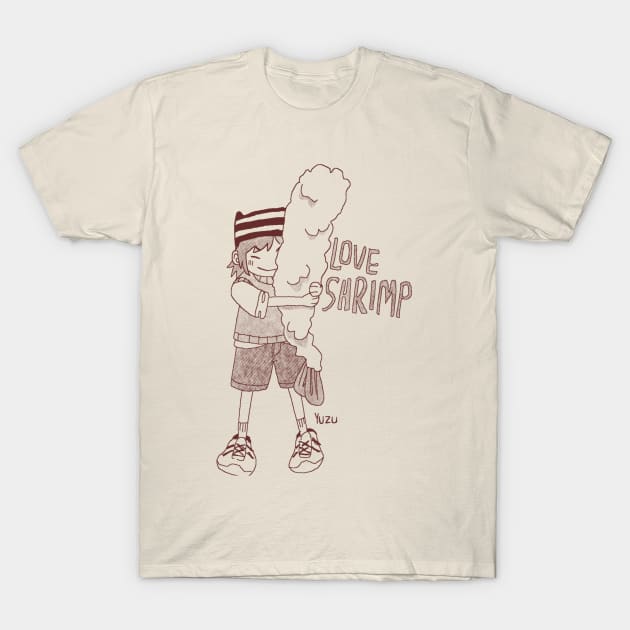 shrimp (light) T-Shirt by yuzu